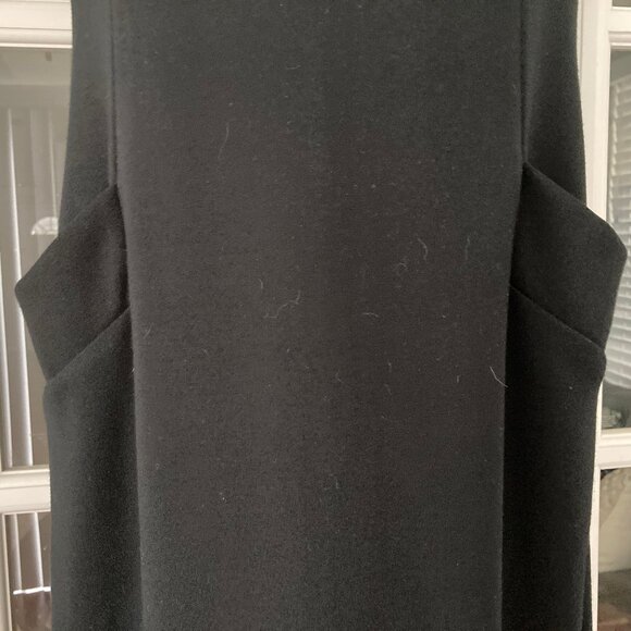 Adrienne Vittadini Black Sleeveless Knit Embossed Yolk Little Black Dress 10 - Picture 4 of 9
